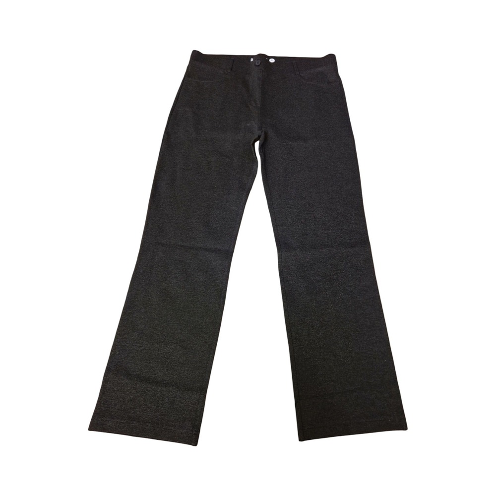 Betabrand Dress Pant Yoga Pants Charcoal Gray Straight Leg XL Petite